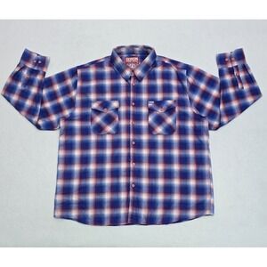 Dixon Flannel Company Glory Long Sleeve Flannel Red White Blue Mens Size‎ 4XL